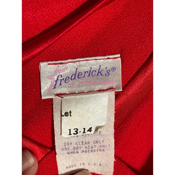 NWT Vintage Fredrick's of Hollywood Cherry Red Bodycon Dress 80s 90s Size Large - Picture 4 of 16